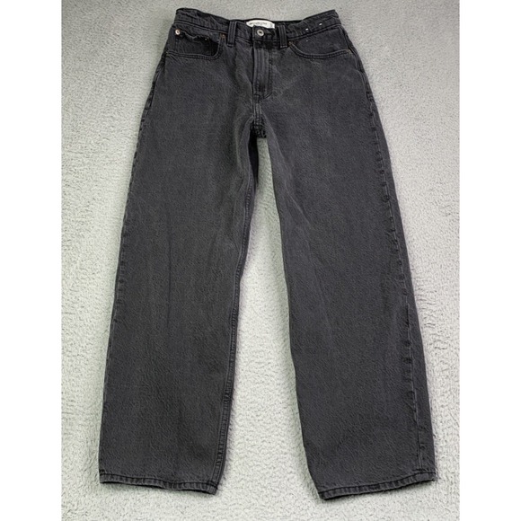 Abercrombie & Fitch Jeans Womens Size 27/4 The Taper Jean High Rise Grey - Picture 1 of 10